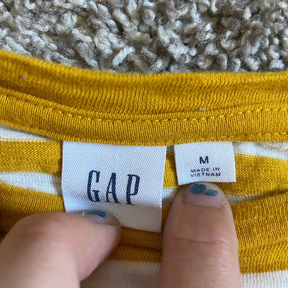 Medium Striped White and Yellow Top! - Picture 4 of 4